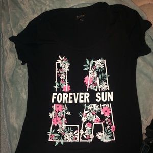 Black LA low cut shirt